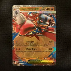 Pokemon TCG Mega Lucario Ex 77/132 Ultra Rare Holo NM - Image 1