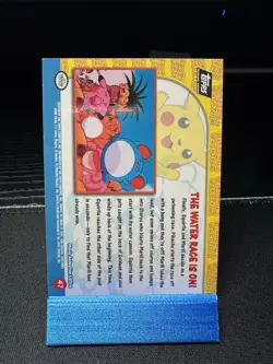 1999 Topps Pokemon Pikachu's Vacation #47 The Water Race Is On Holo Foil - Image 3