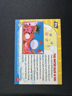 1999 Topps Pokemon Pikachu's Vacation #47 The Water Race Is On Holo Foil - Image 5