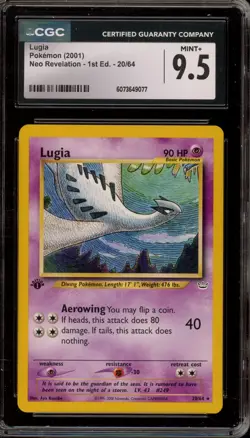 Pokemon Lugia Neo Revelation 1st Edition Rare #20 CGC 9.5 - Image 1