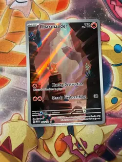 Charmander 168/165 Near Mint 151 English Illustration Rare Holo Pokemon - Image 1