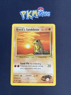 Pokemon TCG Brock's Sandshrew Gym Heroes 72/132 Regular LP. - Image 1
