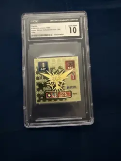 Zapdos Gold Pokemon Amada 1996 Hyper Sticker Collection Part 1 #200 Pop 2 - Image 2