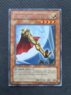 Yugioh Elemental Hero Captain Gold 1st Edition Rare DP06-EN004 NM - Image 1