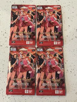 One Piece Heroines Edition English EB-03 Sleeved Booster Pack Lot Of 4-In Hand - Image 1