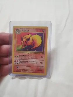 LP Pokemon Jungle Flareon – Original Vintage 19/64 Pokemon Card - Image 1