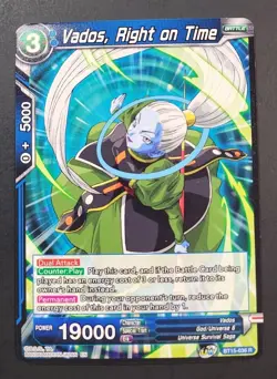 Dragon Ball Super CCG Saiyan Showdown Vados, Right On Time BT15-036 R Card NM - Image 1