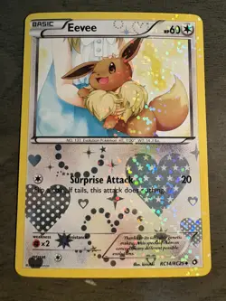 Eevee RC14/RC25 Legendary Treasures: Radiant Collection Holo Pokemon Card TCG - Image 1