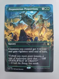 MTG Preposterous Proportions Foundations 0338 Borderless Rare - Image 1