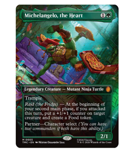 Michelangelo, the Heart - Borderless Teenage Mutant Ninja Turtles MTG - Image 1