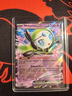 Meloetta ex #44 Double Rare Holo Pokemon Scarlet And Violet: Black Bolt MINT - Image 1