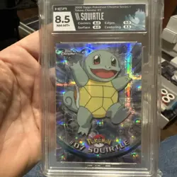 Squirtle TEKNO Refractor #7 2000 Topps Chrome Pokemon TV Series 1 HGA 8.5 🔥 🔥 - Image 1
