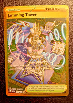 Pokemon TCG, Trainer Jamming Tower, 243/182 Destined Rivals Gold Hyper Rare - Image 3