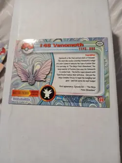 Pokemon Vintage Topps Venomoth #49 Rare LP Blue Label English Non-Holo - Image 2
