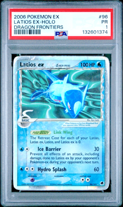 PSA 1 2006 Dragon Frontiers Latios EX 96/101 Holo Foil Pokemon Delta Species - Image 1