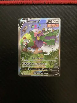 Pokemon TCG Tornadus v 185/198 Sword & Shield Chilling Reign Near Mint Condition - Image 1