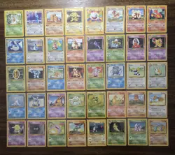 Complete Non-Holo Set Base Set Unlimited (17-102) Near Mint to LP Pokemon - Image 1