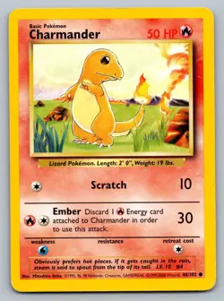 Pokemon TCG Base Set Charmander 046/102 - Image 1