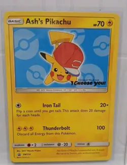 Pokemon Ash's Pikachu SM114 Black Star Promo I Choose You SM114 - Image 1