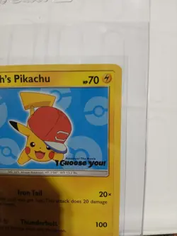 Pokemon Ash's Pikachu SM114 Black Star Promo I Choose You SM114 - Image 3