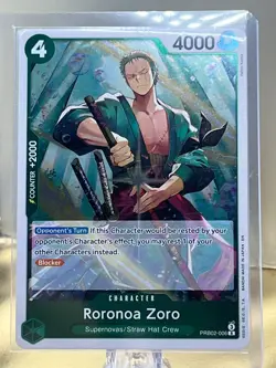 One Piece Roronoa Zoro - OP06-118 (Reprint Full Art) + Zoro PBR-02 Rare Foil - Image 3
