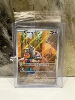 Pokemon TCG Mimikyu Scarlet & Violet SVP 075 Holo Promo Card Sealed, Near Mint - Image 1