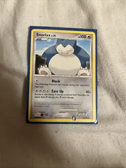 Pokemon Snorlax 37/130 DP Mysterious Treasures Rare 100 HP English TCG Card - Image 1