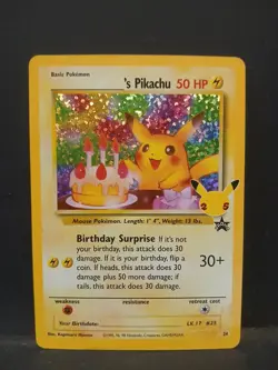 Birthday Pikachu 24/53 Holo Rare 25th Celebrations Classic - Pokemon Card - Image 1