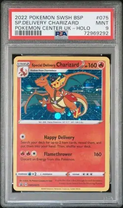 Special Delivery Charizard Promo Holo Pokemon Card SWSH075 PSA 9 MINT - Image 1