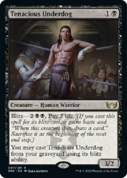 MTG magic 1x Tenacious Underdog FOIL (M/NM) Streets of New Capenna - Image 1