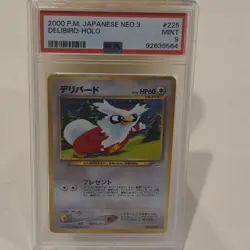 Pokemon Delibird Awakening Legends 225 Holo Rare PSA 9 Basic 60 HP Japanese - Image 1
