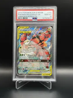 PSA 10 Pheromosa & Buzzwole GX 192/214 Tag Team Unbroken Bonds Pokemon GEM MINT - Image 1
