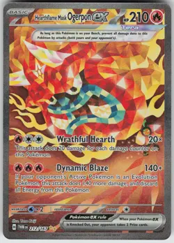 Pokemon Hearthflame Mask Ogerpon ex - 212/167 SV06: Twilight Masquerade Special - Image 1