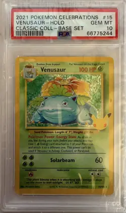POKEMON CELEBRATIONS CLASSIC COLLECTION #15 VENUSAUR PSA 10 - Image 1