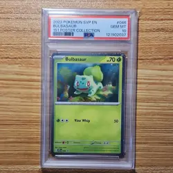 Pokemon Bulbasaur 046 Scarlet & Violet Promo Cosmos Holo English 2023 PSA 10 - Image 1