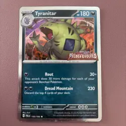 Pokemon Tyranitar 135/193 STAMPED Paldea Evolved Holo - Image 1