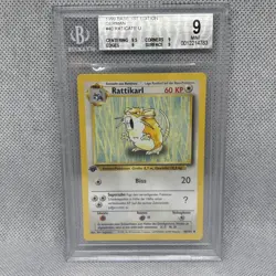 Pokemon Raticate - German Base Set 1st Edition - BGS 9 Mint - Image 1