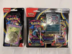 Pokemon Phantasmal Flames 3 Pack Blister & 1 Booster Pack Hanger /w Coin, Sealed - Image 1