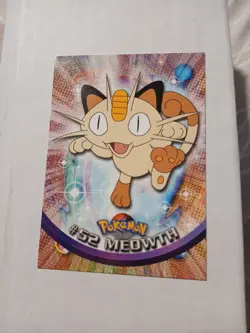 Pokemon Vintage Topps Meowth #52 Rare LP Blue Label English Non-Holo - Image 1