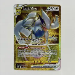 Pokemon TCG SWSH Silver Tempest Lugia VSTAR 211/195 Gold Secret Rare NM - Image 1