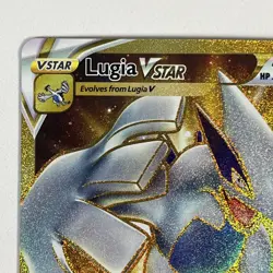 Pokemon TCG SWSH Silver Tempest Lugia VSTAR 211/195 Gold Secret Rare NM - Image 2