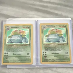 Pokemon Venusaur Base Set 2 Cards 1999 Trading Card Lot - Image 1
