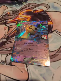 Mimikyu ex (Stamped) - 004 (Prize Pack Series Cards) - Near Mint NM Play Stamped - Image 2