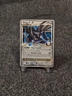 Pokemon TCG Dialga G LV.X Ultra Rare Holo Card 122/127 Platinum Moderate Play - Image 1