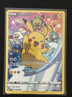 Pikachu Sword & Shield Promo Holo Card SWSH020 Full Art Pokemon Card - Image 1