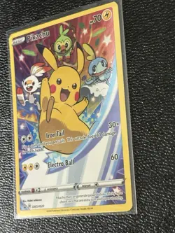 Pikachu Sword & Shield Promo Holo Card SWSH020 Full Art Pokemon Card - Image 4