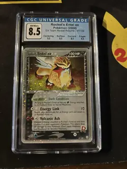 CGC 8.5 Rocket's Entei ex 2004 EX Team Rocket Returns 97/109 Holo Pokemon Card - Image 1