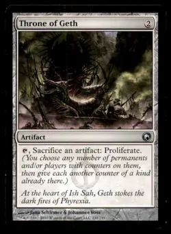 Throne of Geth LP Light Play Scars of Mirrodin MTG [10706] - Image 1