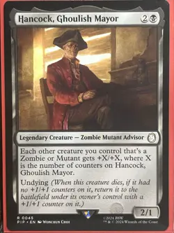 1x (NM) Hancock, Ghoulish Mayor - Non-Foil - Mythic Rare - PIP 0045 - Image 1