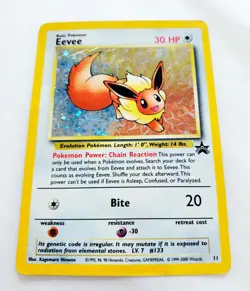 Pokemon EEVEE #11 11/53 - BLACK STAR PROMO Holo Rare - WOTC 1999 - Image 3